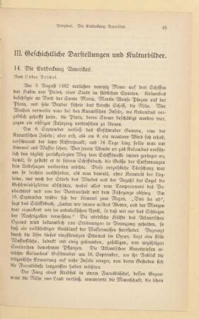 III. Geschichtliche Darstellungen und Kulturbilder