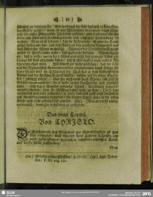Das dritte Capitel. Von Christo