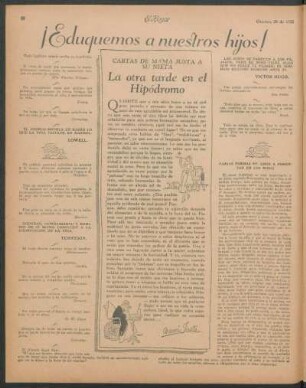 Cartas de mamá Justa a su nieta : La otra tarde en el hipódromo