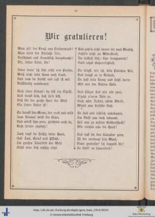Wir gratulieren!