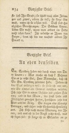 Vierzigster Brief. An eben denselben