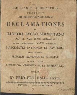 De Plagiis Scholasticis