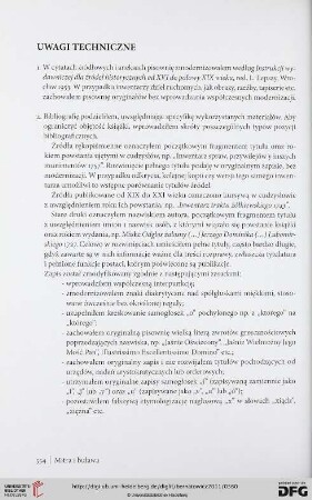 Uwagi techniczne