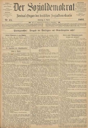No 14. Sonntag, 3. April. 1881.