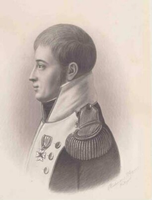 Peter von Biberstein, Oberst und Kommandeur des Regiments von 1813-1824, Brustbild