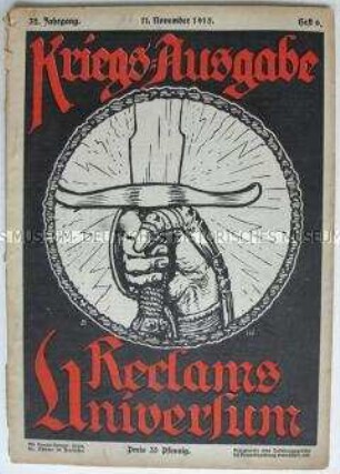Illustrierte Wochenzeitschrift mit Bildern und Texten zum Kriegsgeschehen sowie Beiträgen über flandrische Städte