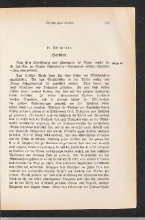IV. Abschnitt - Serbien