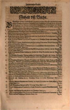Reichshandlung und andere deß H. Römischen Reichs Acta, Tractaten, Keyserliche, Königliche, vnd Fürstliche Mandata, beyde Geistlich vnd Weltlich Regiment betreffendt : Von Macht vnd Gewalt deß Keysers vnd Bapsts, Keyserlichen vnd Königlichen Crönungen, Königlicher Wirde, vnd MagistratAmpt, Regalien deß Reichs, auch dero Chur vnd Fürsten im Reich, Concilien, vnd derselben Freyheit, Ständen, so zu dem H. Römischen Reich in Teutschen vnd Wälschen Landen gehören, sampt Processen wieder die, so davon abgetrennt worden: Item von Ordnungen, Verträgen, Bündnussen, Friedsvergleichungen, vnd andern viel mehr ReichsSachen, welche den vorigen anßgangenen Lateinischen Constitutionen vnd Teutschen ReichsSatzungen nicht einverleibt, wie im Jnhalt nach der Vorred zusehen