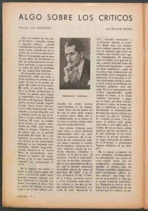 Algo sobre los críticos : Especial para "Máscara"