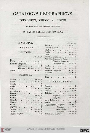 Catalogus geographicus: Populorum, urbium et regum