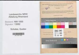 Entnazifizierung Gustav Schotes, geb. 31.03.1895 (Postsekretaer)