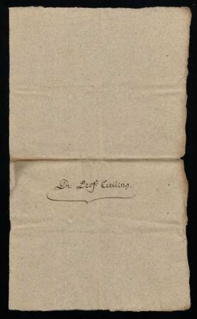 Johannes Conradus Creiling, 1701, 1705 [Johann Conrad (1673-1752), Professor für Mathematik und Physik 1701-1745]