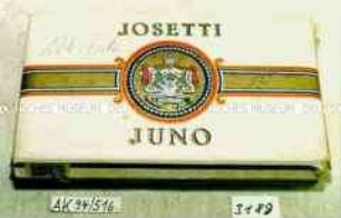 Pappschachtel für 25 Stück Zigaretten "JOSETTI JUNO"
