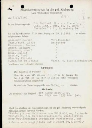 Harnisch, Gerhard, Dr.