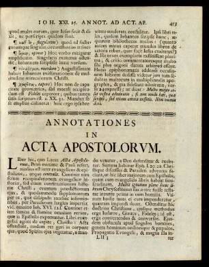 Annotationes In Acta Apostolorum