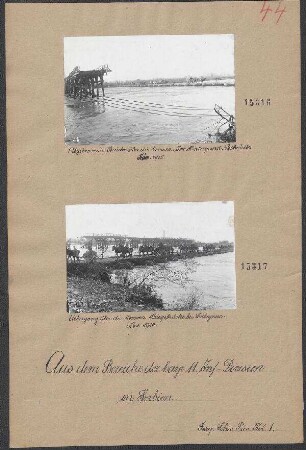 In Serbien: Übergang über die Morava-Kriegsbrücke bei Svilajnac Nov. 1915