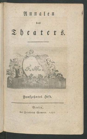 Heft 15 (1795): Annalen des Theaters