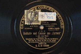 ["Mein Offizier..."] Rezitativ und Canzone aus "Carmen", I. Akt / von Bizet