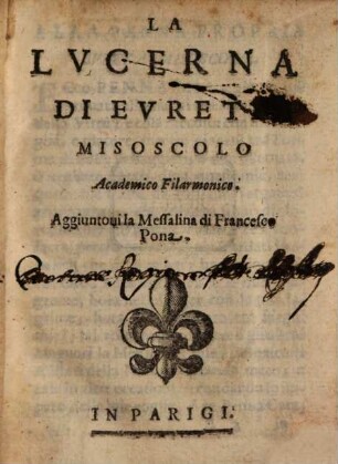 La Lucerna di Eureta Misoscolo