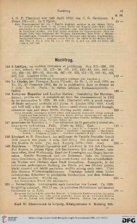 Nachtrag (Nr. 544-552)