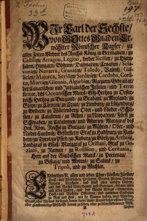 Offener Brief, die Abstellung der bei den Handwerkern eingerissenen Mißbräuche betreffend : Wien, den 16. Augusti, Anno 1731