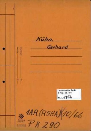 Personenheft Gerhard Kühn (*05.04.1912)