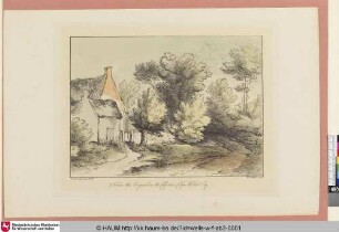 [Landschaft mit Hütte]