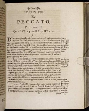 Locus VIII. De Peccato.