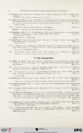 9. Die Romantiker (Nr. 1705-1765)