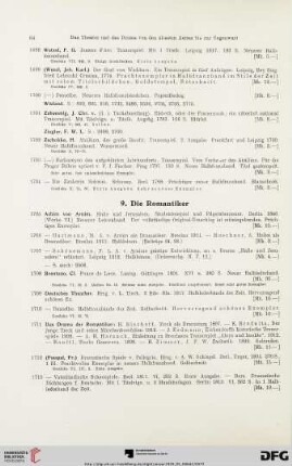 9. Die Romantiker (Nr. 1705-1765)