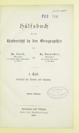Teil 1: Lehrstoff für Quinta und Quarta