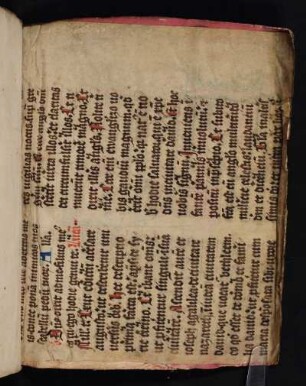 Spiegel: Pergamentblatt aus einer lateinischen Handschrift