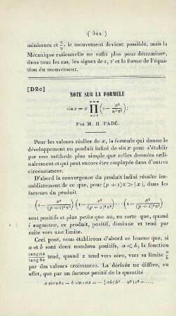 Note sur la Formule.