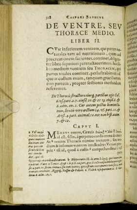 De Ventre, Seu Thorace Medio. Liber II.