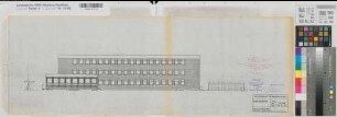Burgsteinfurt (Steinfurt) Amtsgericht Westansicht 1961 1 : 100 29 x 84 Pause Staatshochbauamt Münster Regierung Münster Nr. 34058