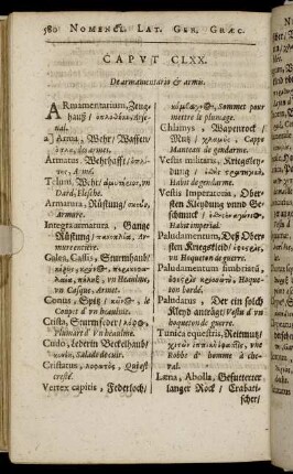 Caput CLXX. De armamentario & armis. - Caput CLXXVIII. De Testamento, Morte & Sepultura.