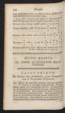Sectio Quarta. De Variis Quantitatum Relationibus