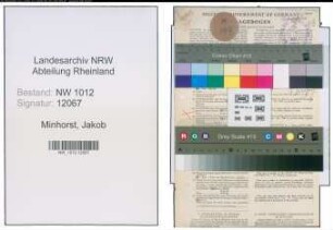Entnazifizierung Jakob Minhorst , geb. 19.11.1904 (Maschinist)