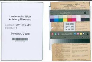 Entnazifizierung Georg Bombach , geb. 26.02.1898 (Ingenieur)