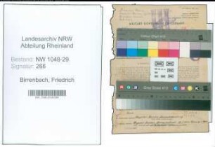Entnazifizierung Friedrich Birrenbach , geb. 26.11.1903 (Beamter)
