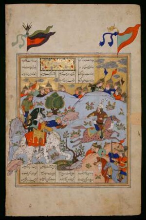 Illustration: Rustam besiegt den Ḫāqān von Čīn
