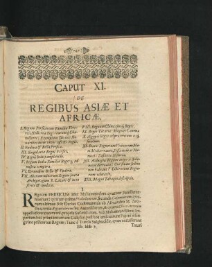 Caput XI. De Regibus Asiae Et Africae.