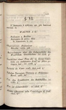 §. VI. Anatomia