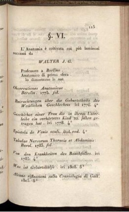 §. VI. Anatomia