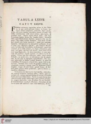 Tabula LXXVII. Caput LXXVII