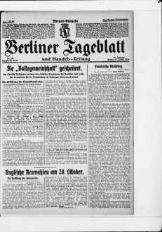 Berliner Tageblatt und Handels-Zeitung, Morgen-Ausgabe