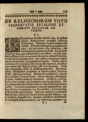 De Religiosorum Voto Paupertatis Religioni Et Christi Ecclesiae Adverso