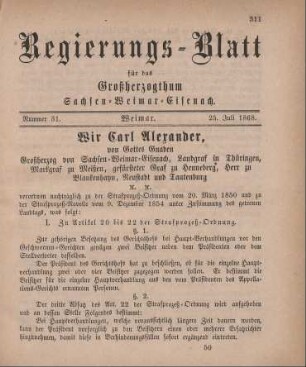 Nr. 31 : 25. Juli 1868