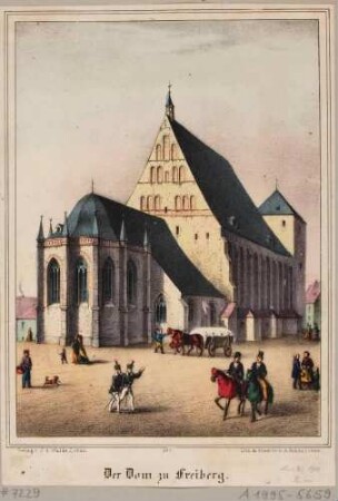 Der Freiberger Dom (Dom St. Marien) am Untermarkt, 1484-1501 erbaut