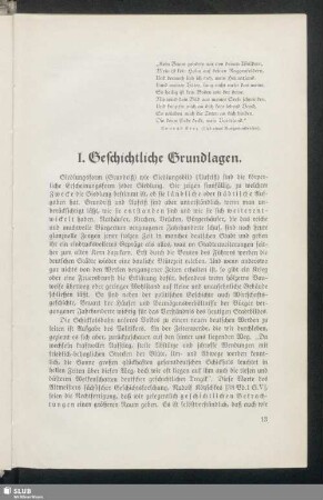 I. Geschichtliche Grundlagen